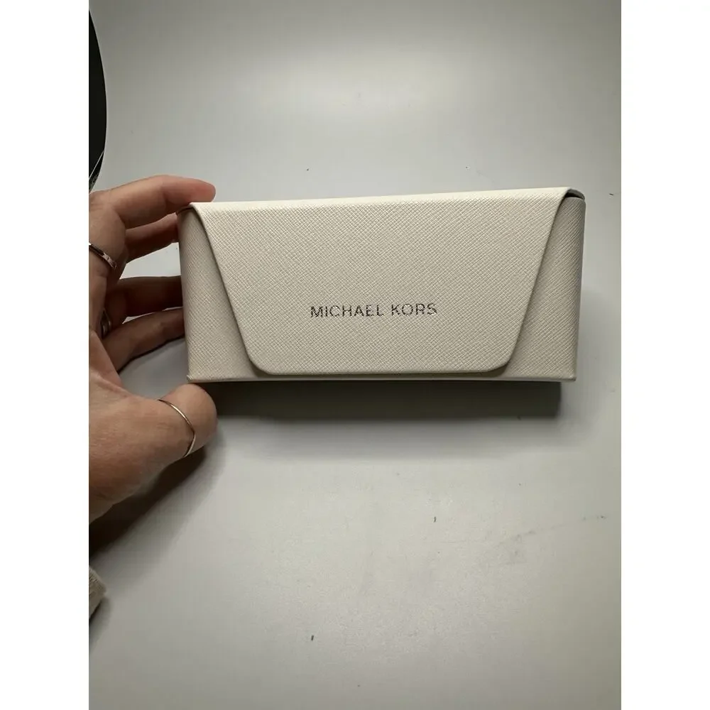 Michael Kors Authentic Hard Eyeglasses Sunglasses Case White Snap